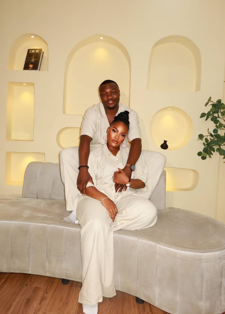 Rumble Event cream lounge couple portrait
